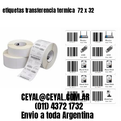 etiquetas transferencia termica  72 x 32