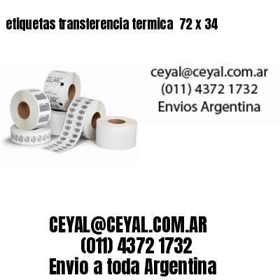 etiquetas transferencia termica  72 x 34