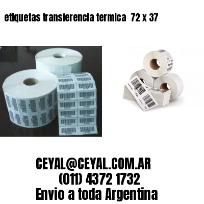 etiquetas transferencia termica  72 x 37