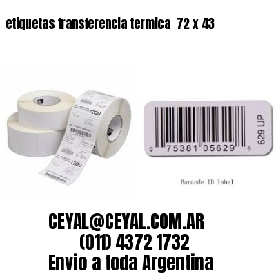 etiquetas transferencia termica  72 x 43