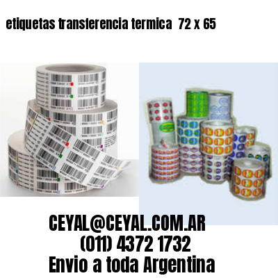 etiquetas transferencia termica  72 x 65