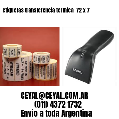 etiquetas transferencia termica  72 x 7