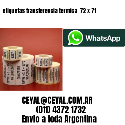 etiquetas transferencia termica  72 x 71
