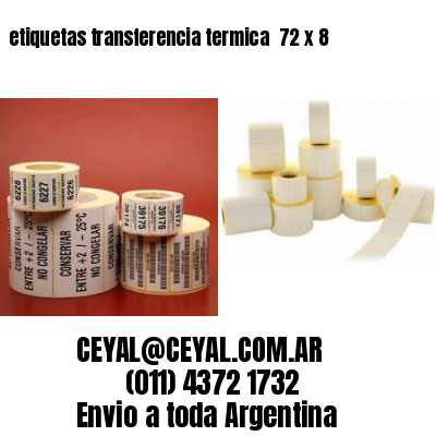 etiquetas transferencia termica  72 x 8