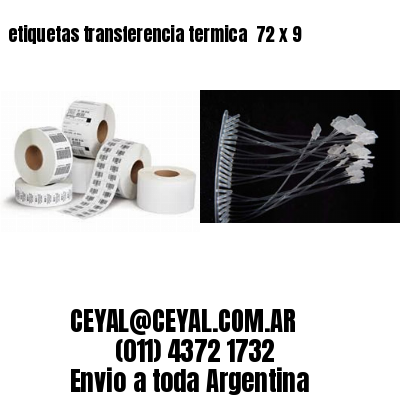 etiquetas transferencia termica  72 x 9