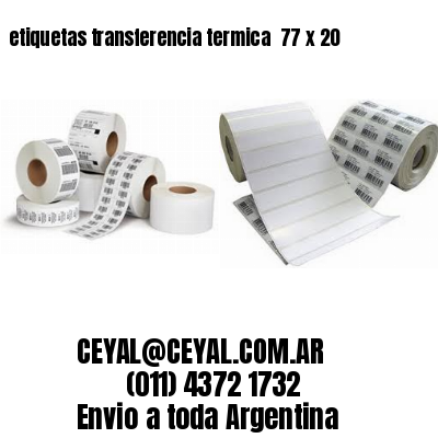 etiquetas transferencia termica  77 x 20