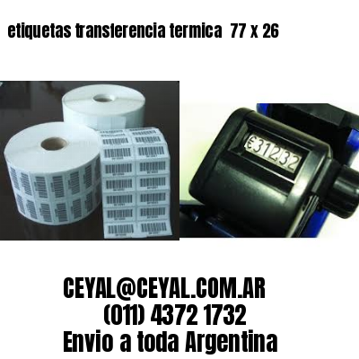 etiquetas transferencia termica  77 x 26