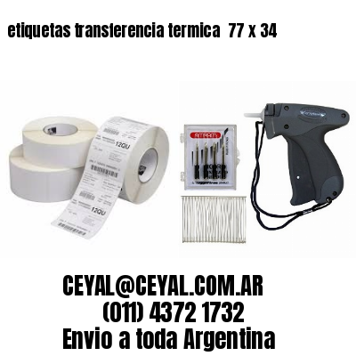 etiquetas transferencia termica  77 x 34