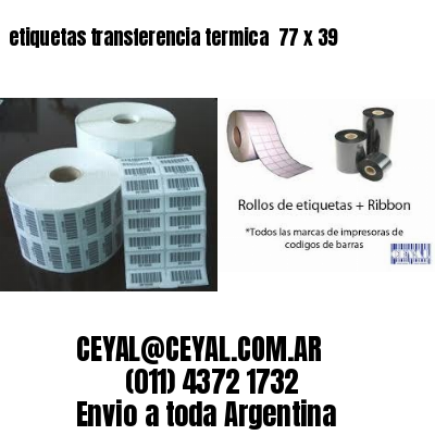 etiquetas transferencia termica  77 x 39