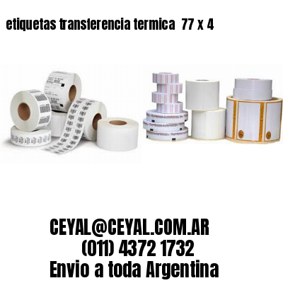 etiquetas transferencia termica  77 x 4