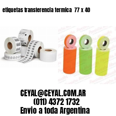 etiquetas transferencia termica  77 x 40