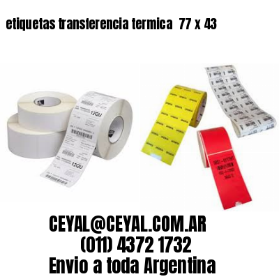 etiquetas transferencia termica  77 x 43