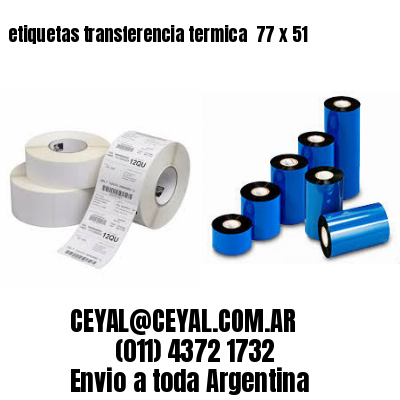 etiquetas transferencia termica  77 x 51