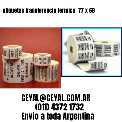 etiquetas transferencia termica  77 x 69