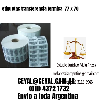 etiquetas transferencia termica  77 x 70