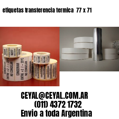 etiquetas transferencia termica  77 x 71