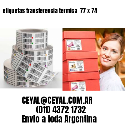 etiquetas transferencia termica  77 x 74