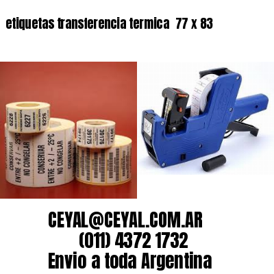 etiquetas transferencia termica  77 x 83