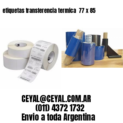 etiquetas transferencia termica  77 x 85