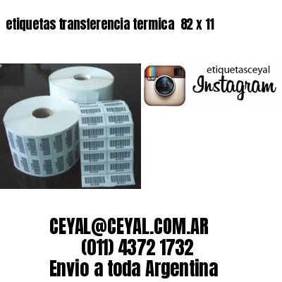 etiquetas transferencia termica  82 x 11