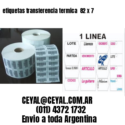 etiquetas transferencia termica  82 x 7