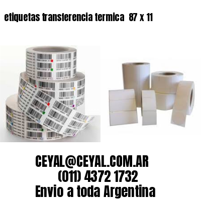 etiquetas transferencia termica  87 x 11