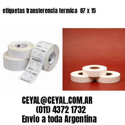 etiquetas transferencia termica  87 x 15