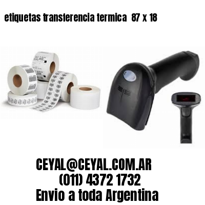 etiquetas transferencia termica  87 x 18