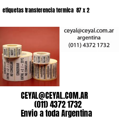 etiquetas transferencia termica  87 x 2