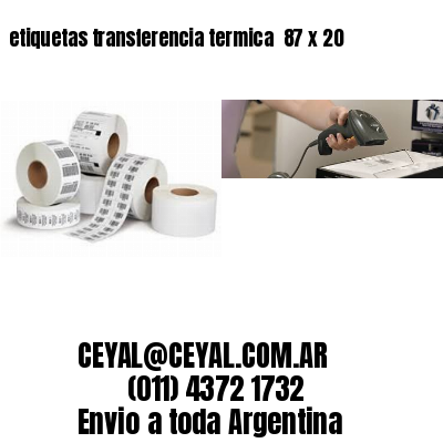 etiquetas transferencia termica  87 x 20
