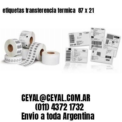 etiquetas transferencia termica  87 x 21