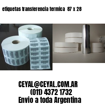 etiquetas transferencia termica  87 x 28