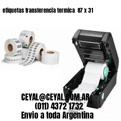etiquetas transferencia termica  87 x 31