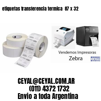 etiquetas transferencia termica  87 x 32