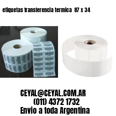 etiquetas transferencia termica  87 x 34
