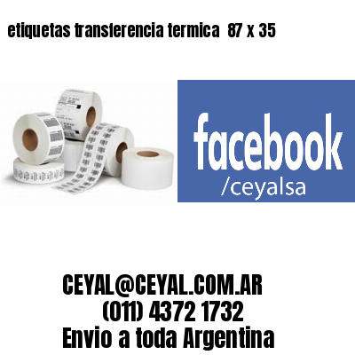 etiquetas transferencia termica  87 x 35
