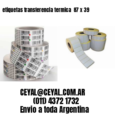 etiquetas transferencia termica  87 x 39