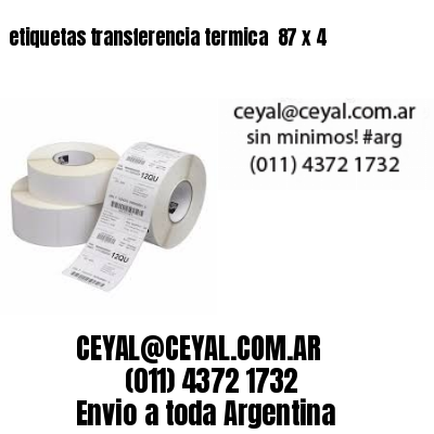 etiquetas transferencia termica  87 x 4