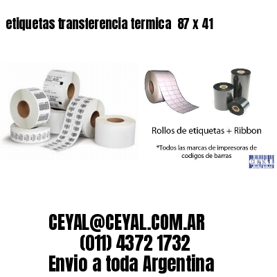 etiquetas transferencia termica  87 x 41
