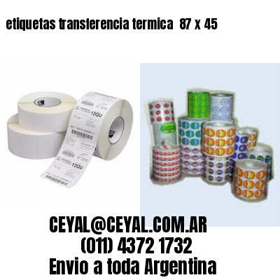 etiquetas transferencia termica  87 x 45