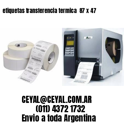 etiquetas transferencia termica  87 x 47