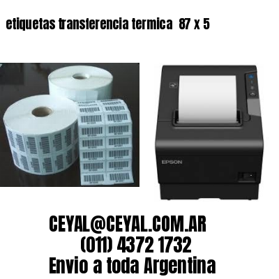 etiquetas transferencia termica  87 x 5