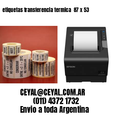 etiquetas transferencia termica  87 x 53