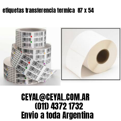 etiquetas transferencia termica  87 x 54