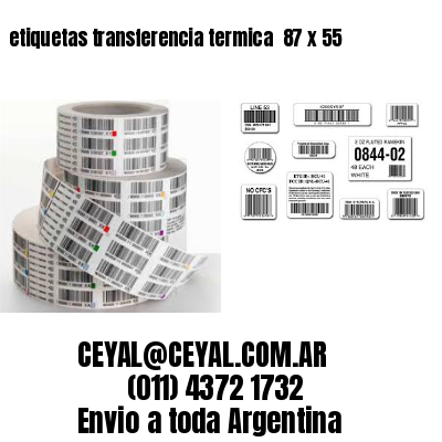 etiquetas transferencia termica  87 x 55