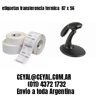 etiquetas transferencia termica  87 x 56