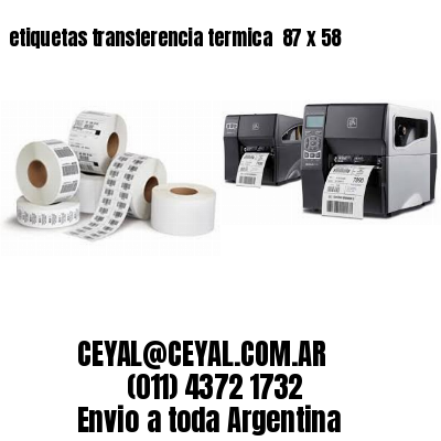 etiquetas transferencia termica  87 x 58