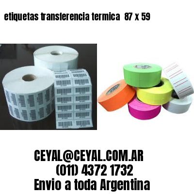 etiquetas transferencia termica  87 x 59