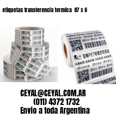 etiquetas transferencia termica  87 x 6