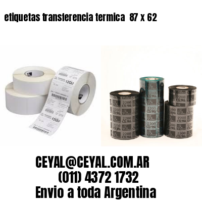 etiquetas transferencia termica  87 x 62